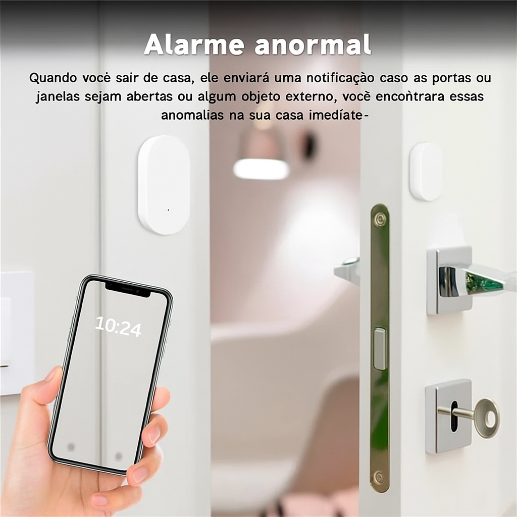 Sensor Inteligente de Portas e Janelas Tuya Zigbee 3.0