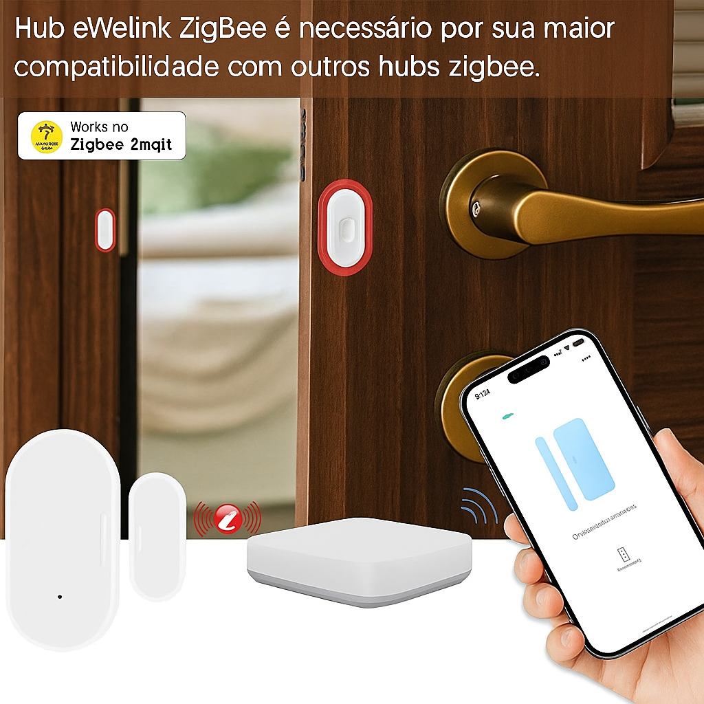 Sensor eWeLink ZigBee – Alertas no App para Portas/Janelas