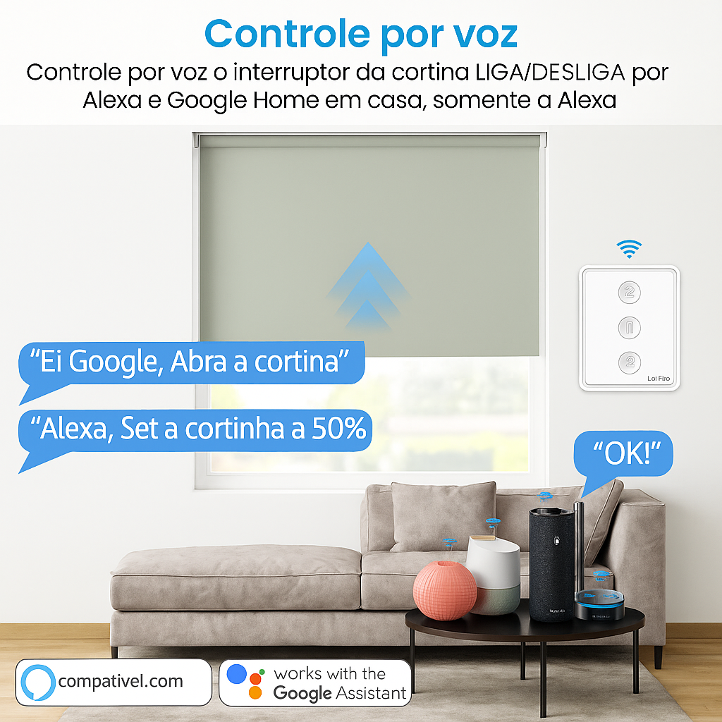 Interruptor de Cortina LoraTap – Controle Inteligente por Botão
