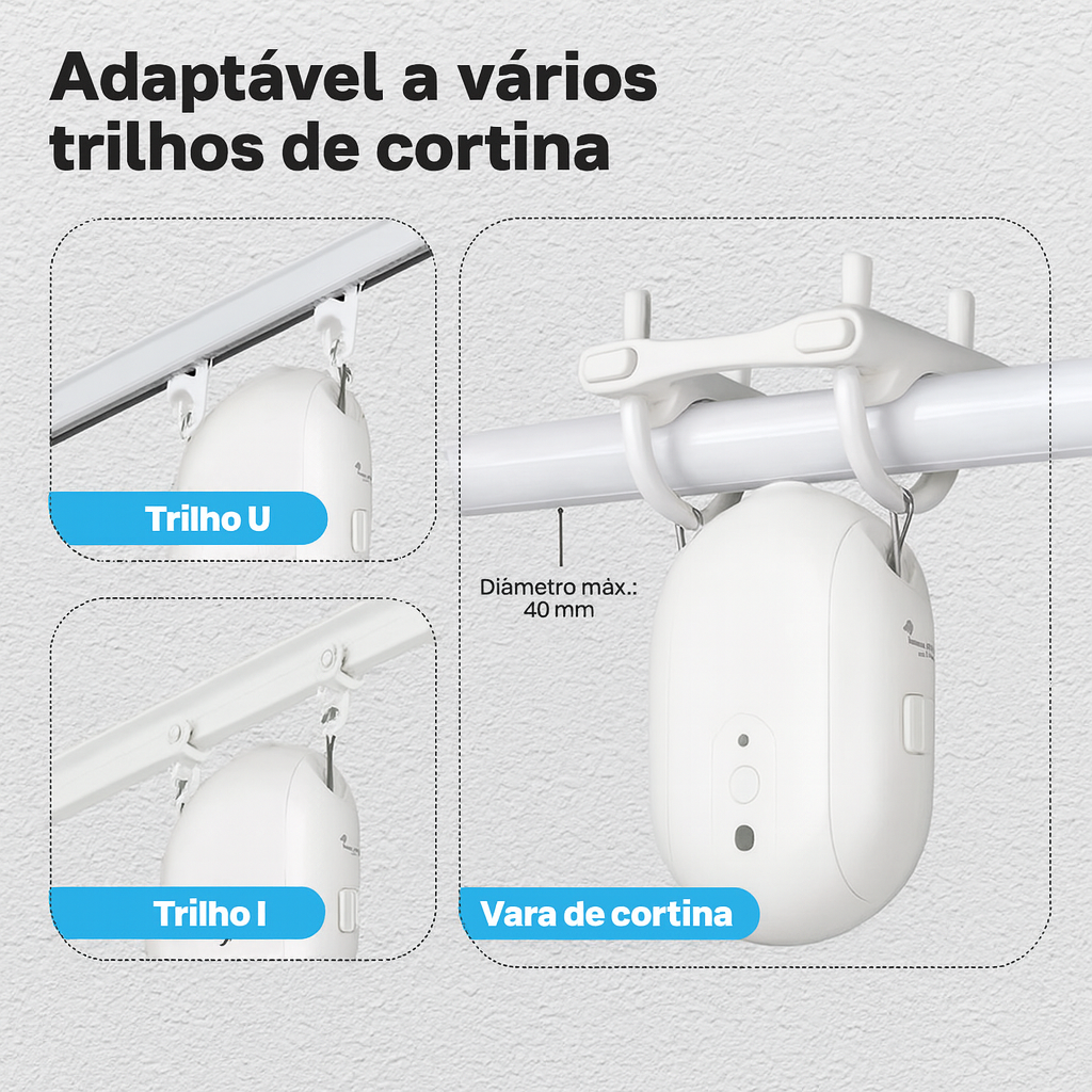 conforto e praticidade
privacidade
bloqueio de luz
rotina diária
mãos livres
integração com cenas