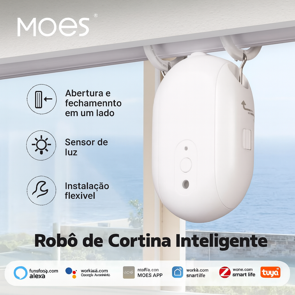 controle por voz
comandos de voz
Alexa
Google Home / Google Assistant
controle pelo aplicativo
app Tuya
controle remoto RF
automação residencial
casa inteligente