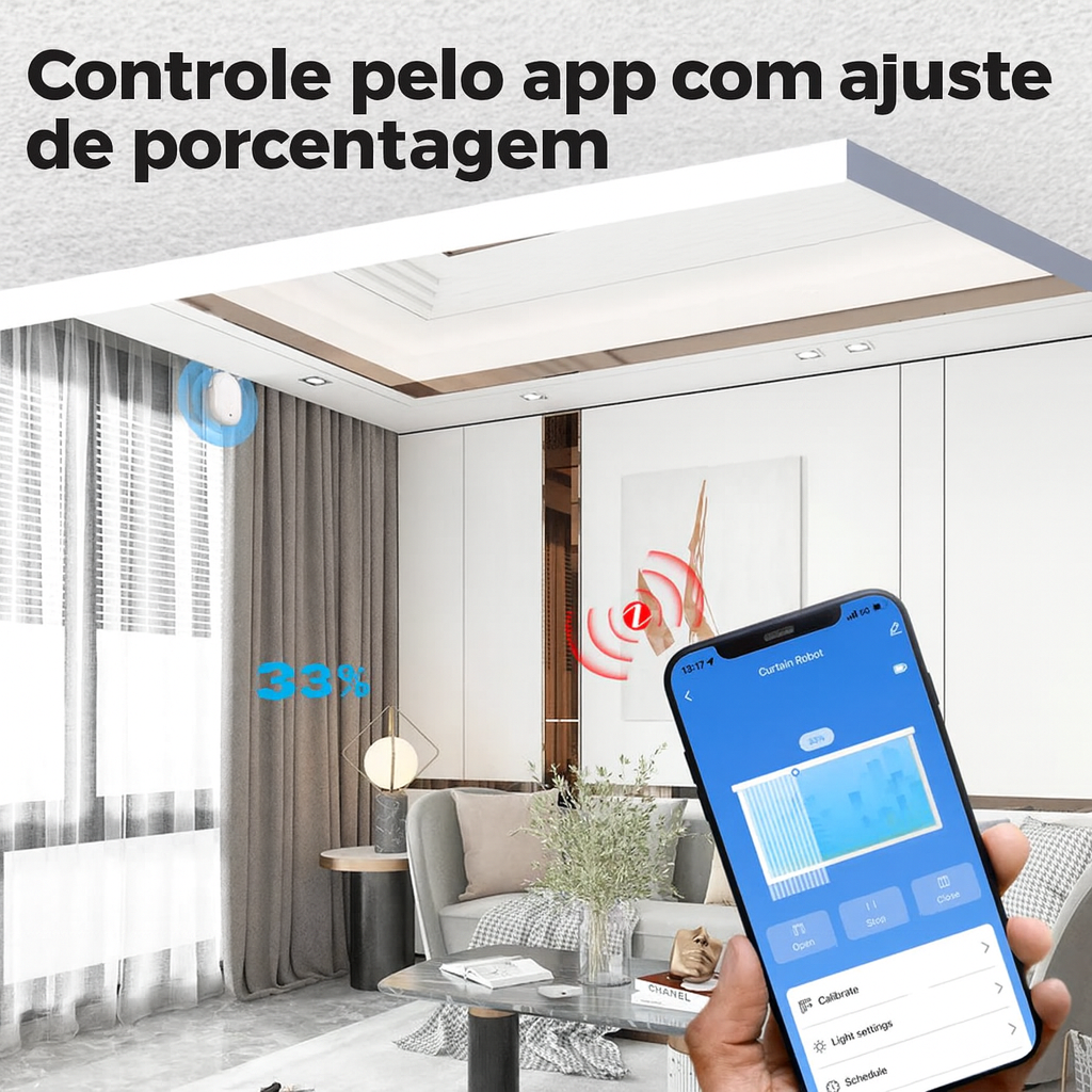 Cortina Inteligente MOES ZigBee | Automação com Sensor de Luz | Alexa e Google | Frete Grátis
