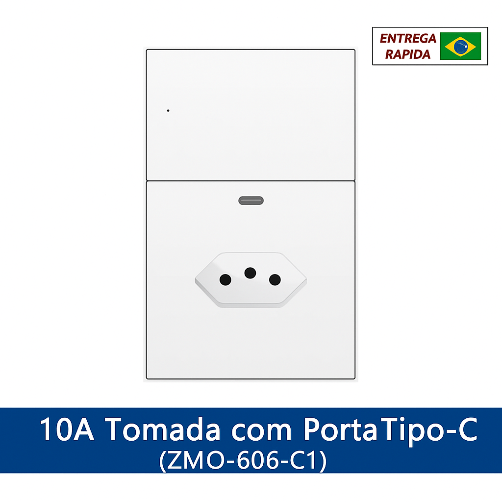 Tomada Inteligente Zigbee com Interruptor e Porta USB-C – Zemismart 10A/20A, Controle por App Tuya