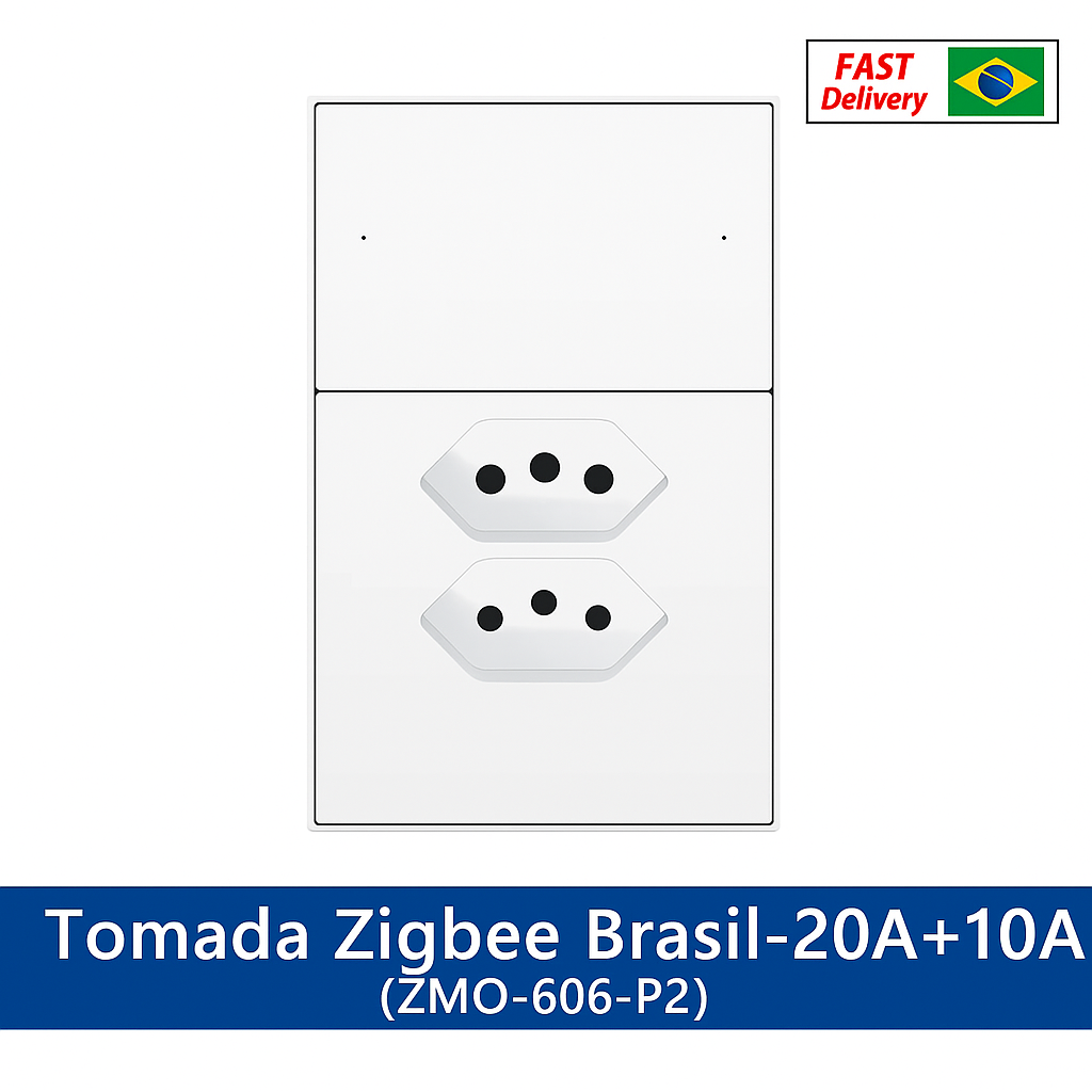 Tomada Inteligente Zigbee com Interruptor e Porta USB-C – Zemismart 10A/20A, Controle por App Tuya