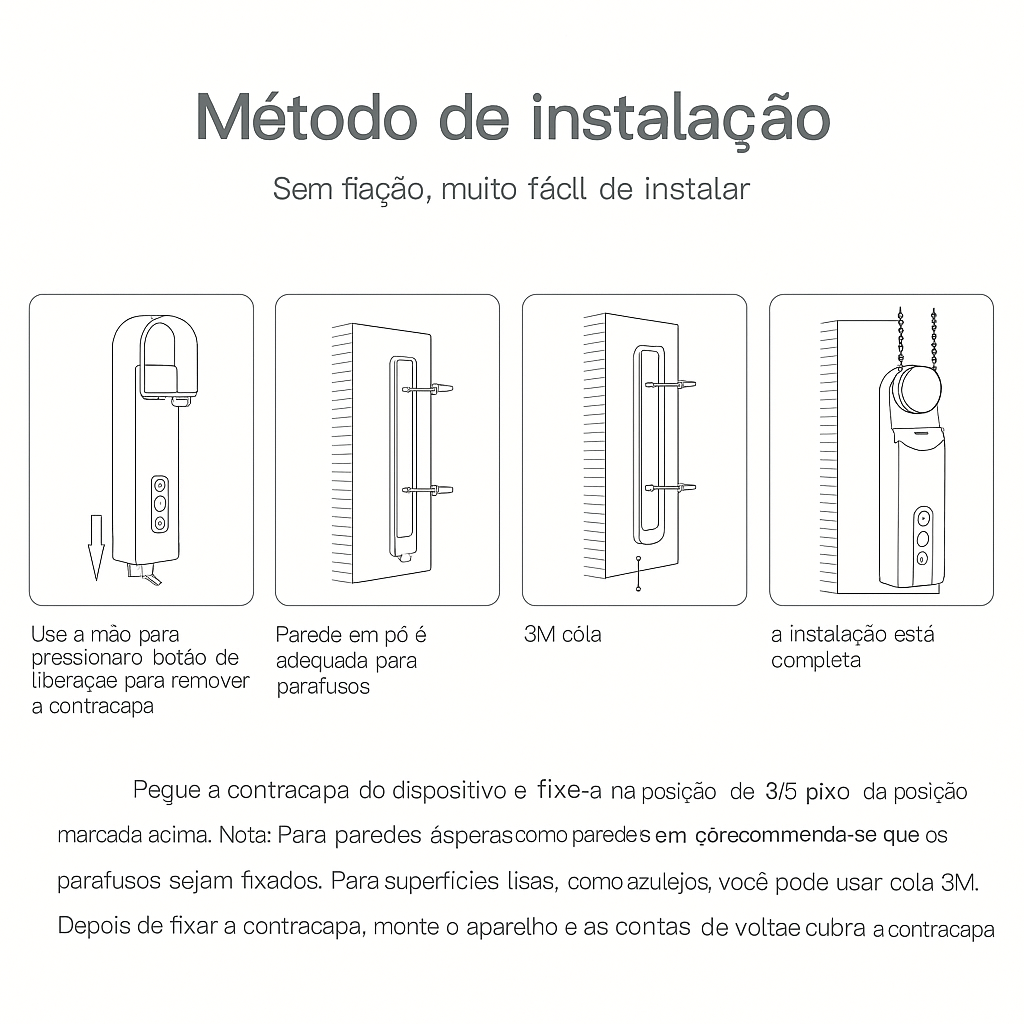 Motor de Cortina Elétrica Wi-Fi Tuya | Automação Inteligente