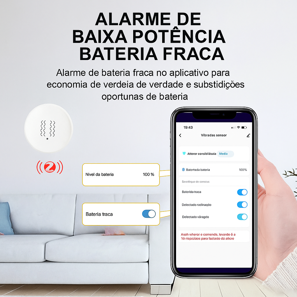 Sensor de Vibração ZigBee – Alarme Inteligente para Portas e Janelas
