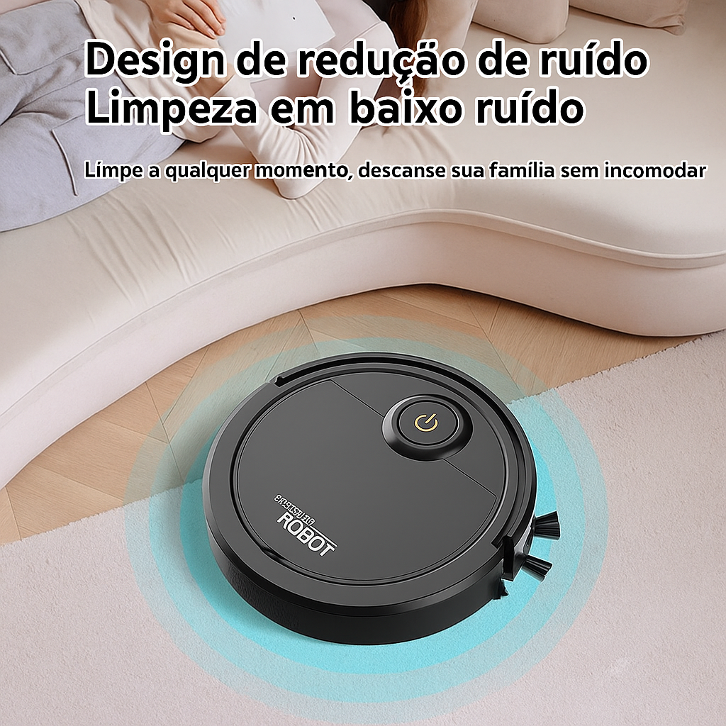 Robô de Limpeza Mijia 3 em 1 – Aspira, Varre e Passa Pano Automático