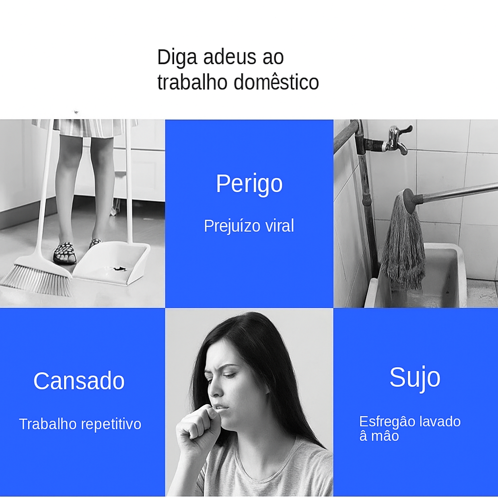 Robô Aspirador Inteligente 5 em 1 – Limpeza Silenciosa e Eficiente