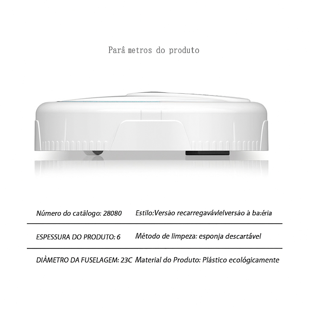 Robô Aspirador 5 em 1 – Compacto e Eficiente