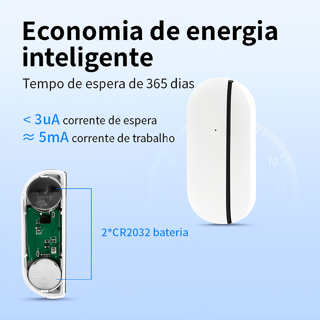 Sensor de Abertura Meian ZigBee – Portas e Janelas