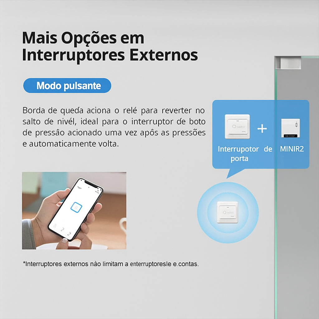 Interruptor Smart Wi-Fi SONOFF MINIR2 | Controle por Voz e App | Frete Grátis
