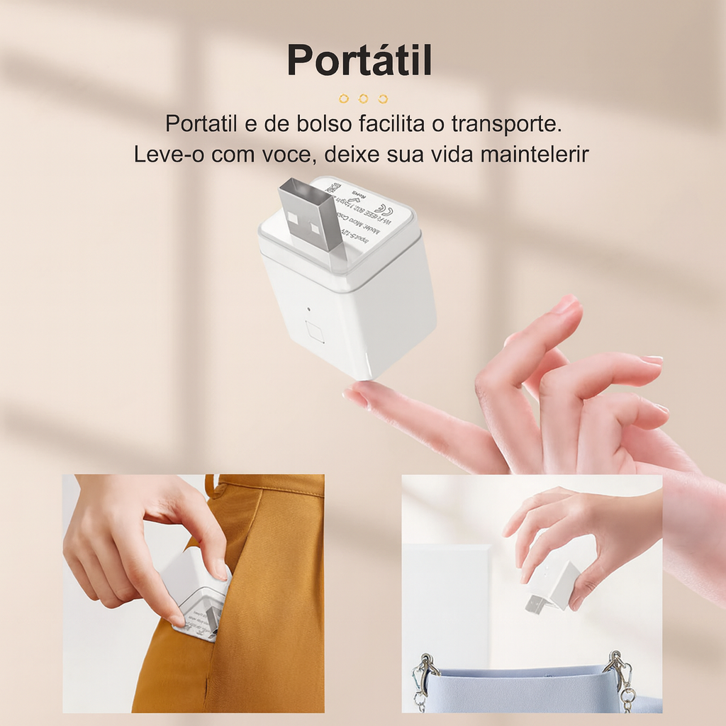 Adaptador USB Smart 5V Wi-Fi – Controle Tuya por Voz com Alexa e Google