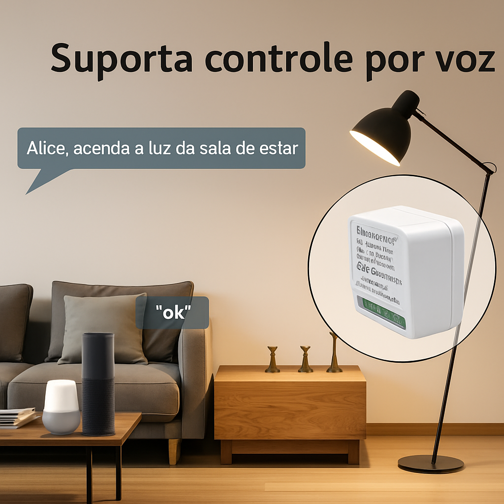 Interruptor Inteligente Wi-Fi Mini 16A/20A – Controle Remoto, Temporizador e Suporte Alexa/Google