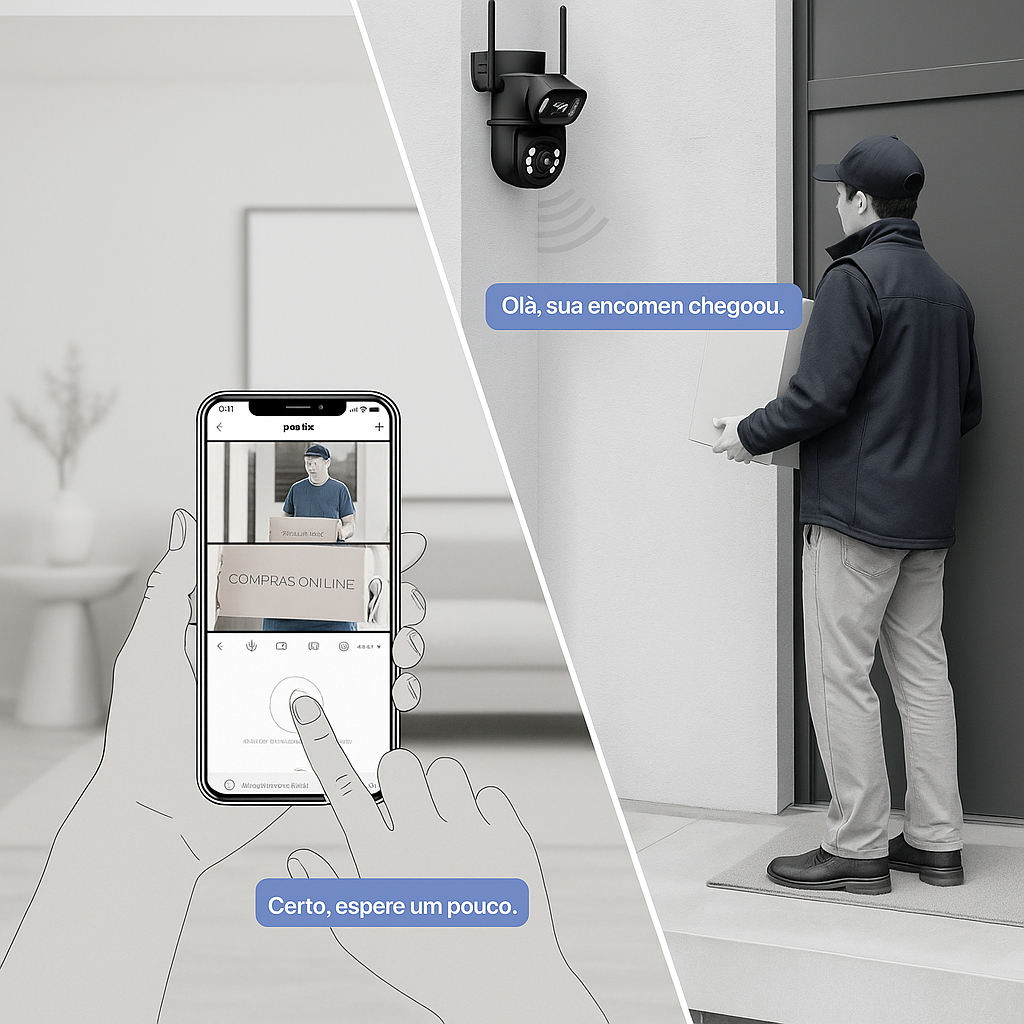 Câmera Smart Wi-Fi COIBEU 4K/6MP – Segurança 360°, App Mobile e Conectividade Bluetooth