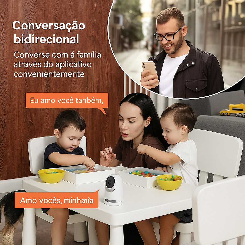 Mini Câmera Wi-Fi ICSEE 3MP/5MP – Segurança Inteligente com Visão Noturna e Áudio Bidirecional