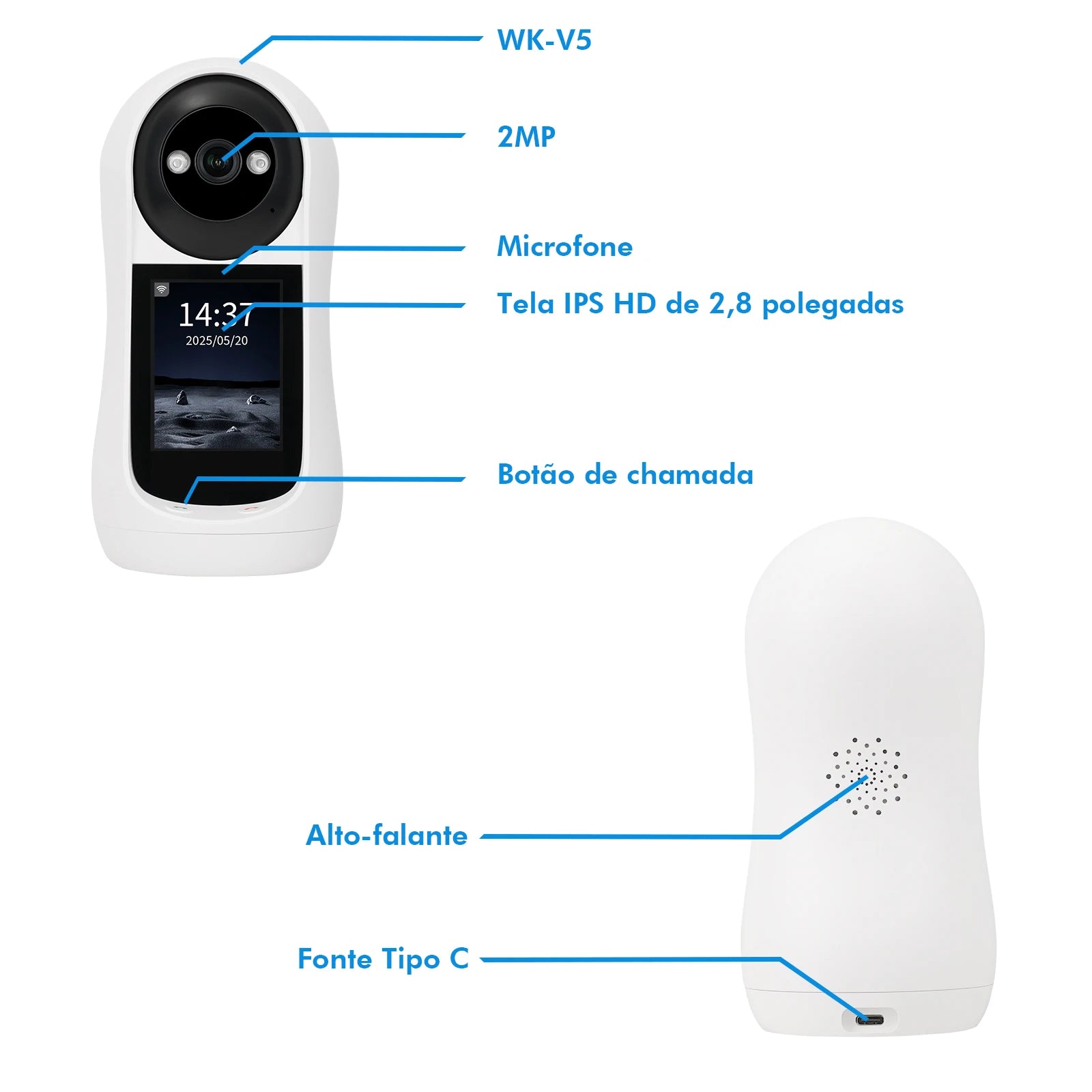 Câmera Wi-Fi Icsee para Bebês e Segurança | Monitor IP 360° com Áudio e Visão Noturna — Envio do Brasil