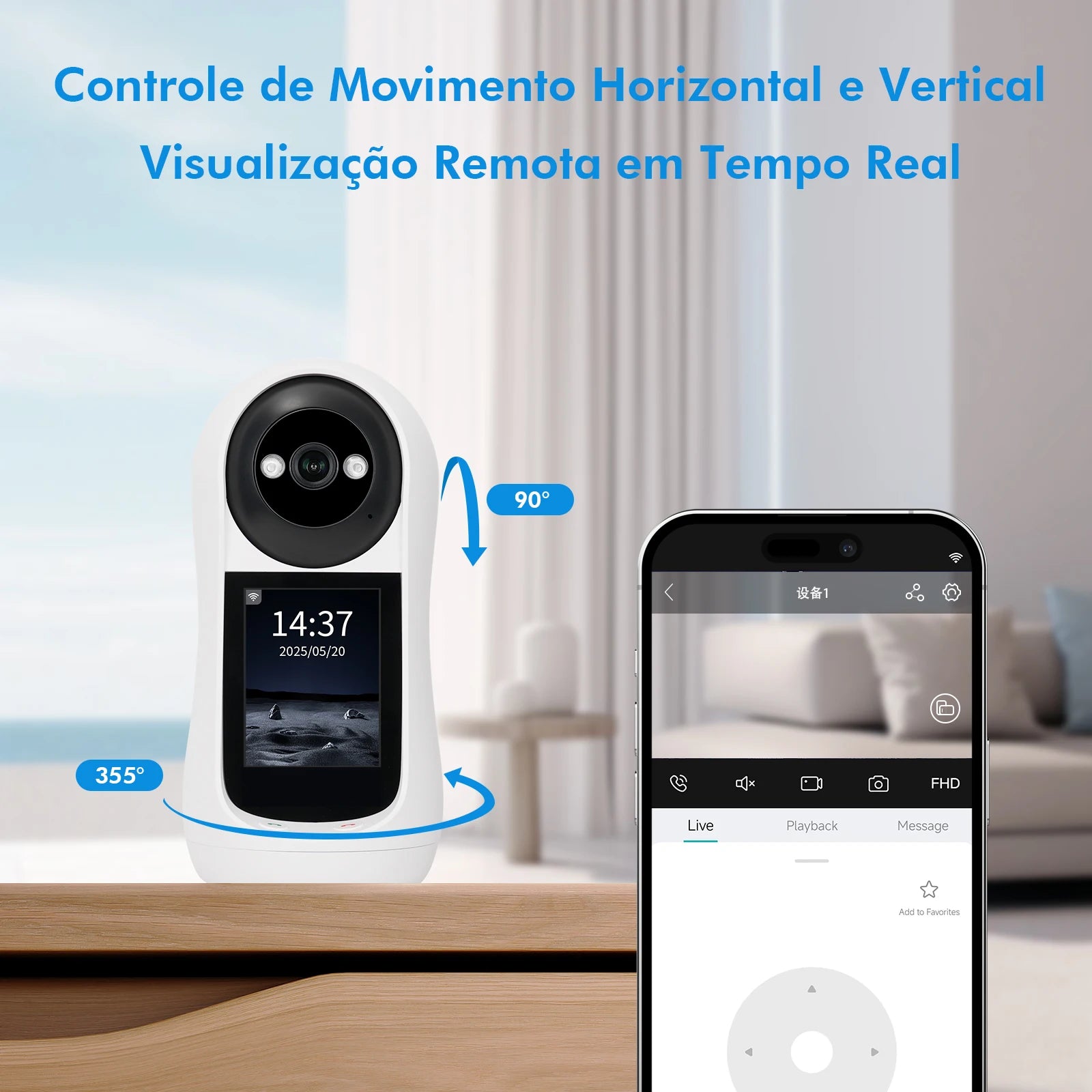 Câmera Wi-Fi Icsee para Bebês e Segurança | Monitor IP 360° com Áudio e Visão Noturna — Envio do Brasil