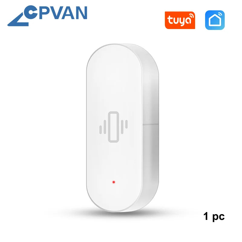 Sensor de Vibração CPVAN Tuya Wi-Fi | Alarme de Choque p/ Portas e Janelas — CE & RoHS