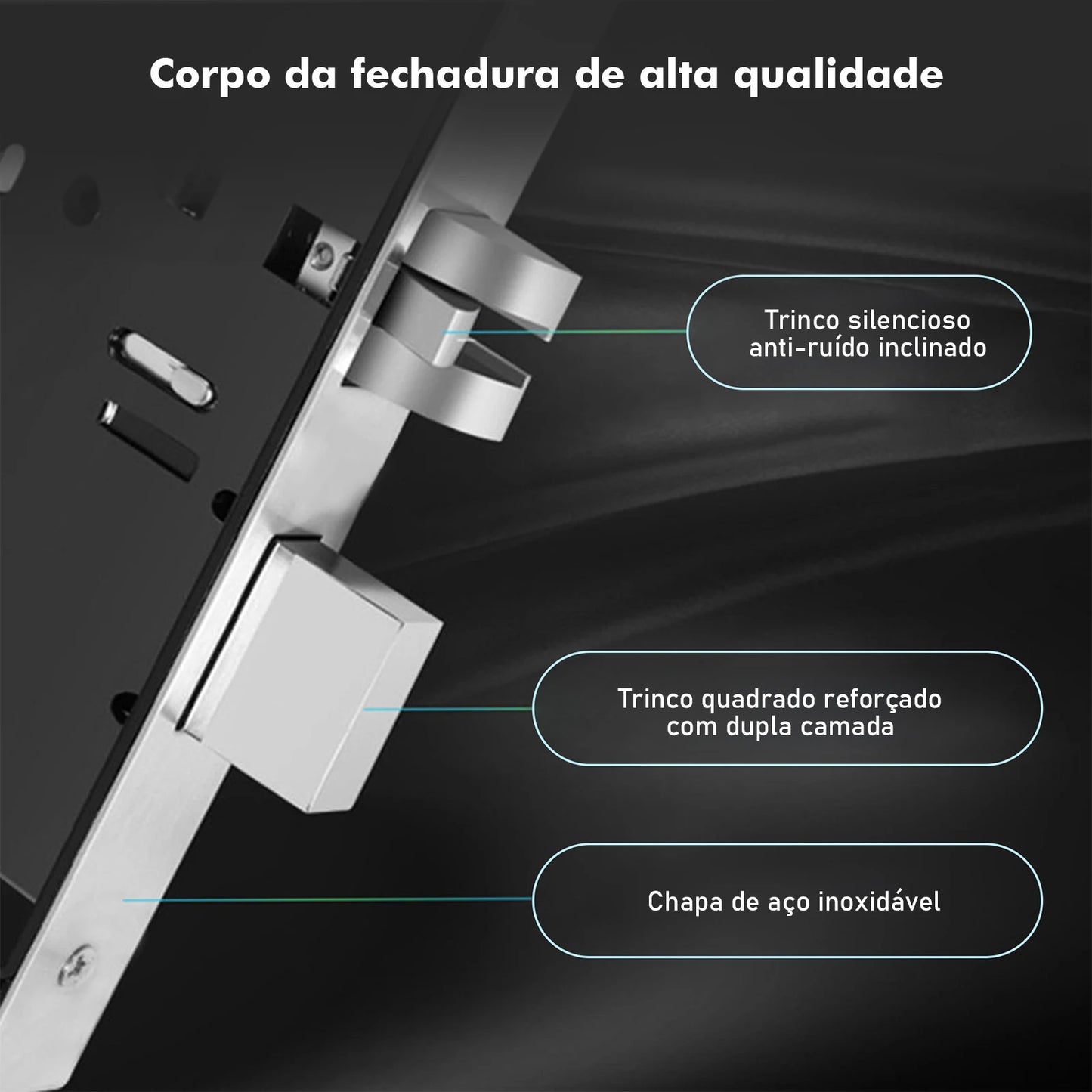 Fechadura Eletrônica COIBEU Tuya Wi-Fi | Biometria, Senha, App e Chave Mecânica