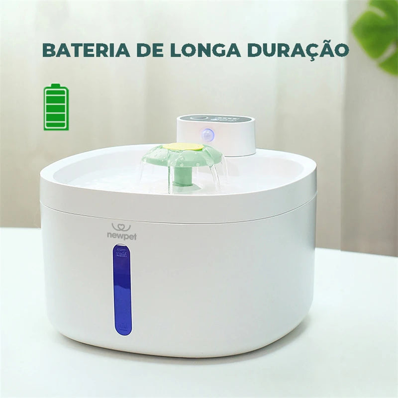 Fonte Bebedouro Automático para Gatos e Cães – 2,5L, Silenciosa, Sensor Inteligente.