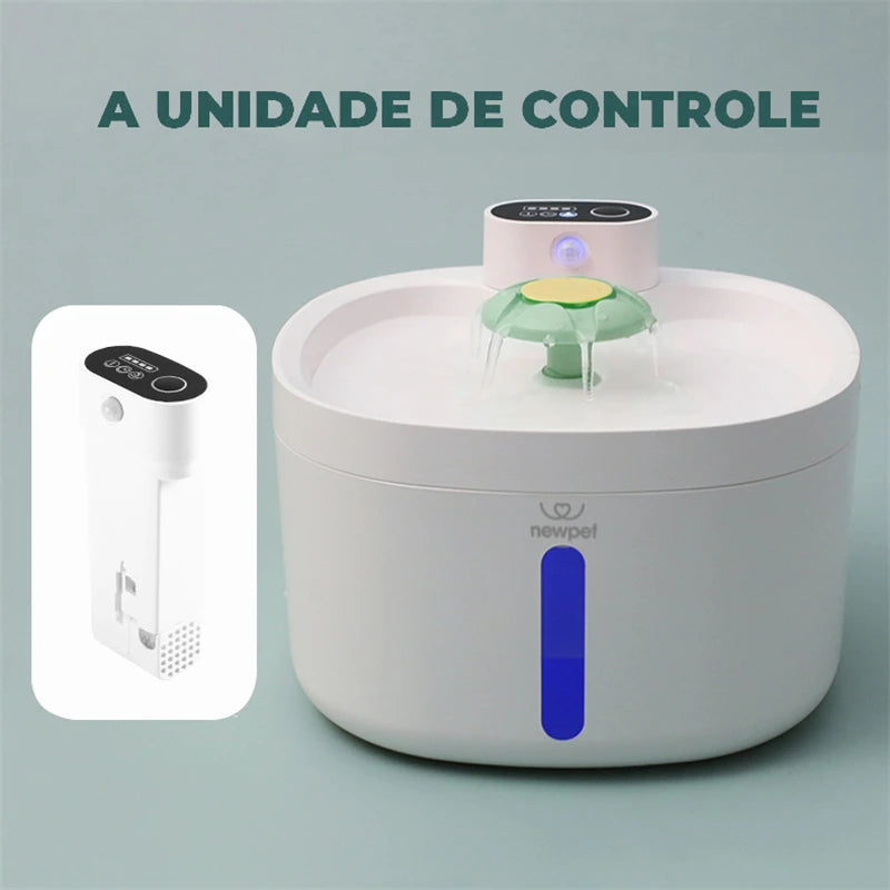 Fonte Bebedouro Automático para Gatos e Cães – 2,5L, Silenciosa, Sensor Inteligente.