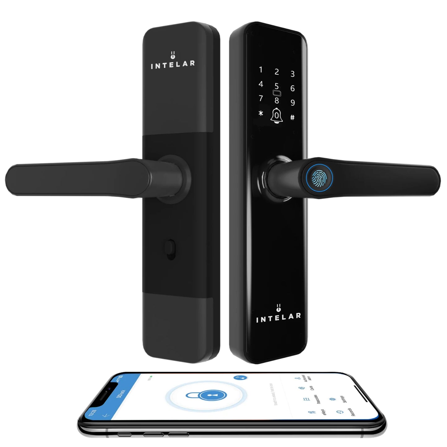 Fechadura Inteligente Tuya IP65 para Porta de Madeira | Biometria, Senha, Cartão e App| Wi-fi