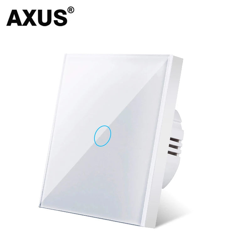 Interruptor de Parede AXUS Touch com LED – Vidro Temperado Crystal, 1 a 3 botões
