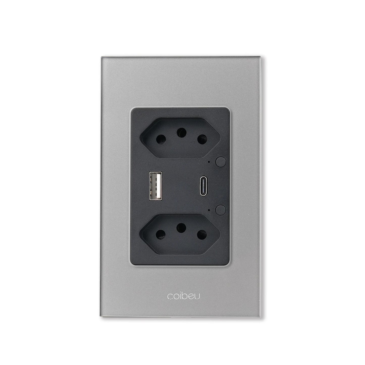 Interruptor Touch Smart Wi-Fi com Tomada USB – Compatível com Alexa, Google e Tuya