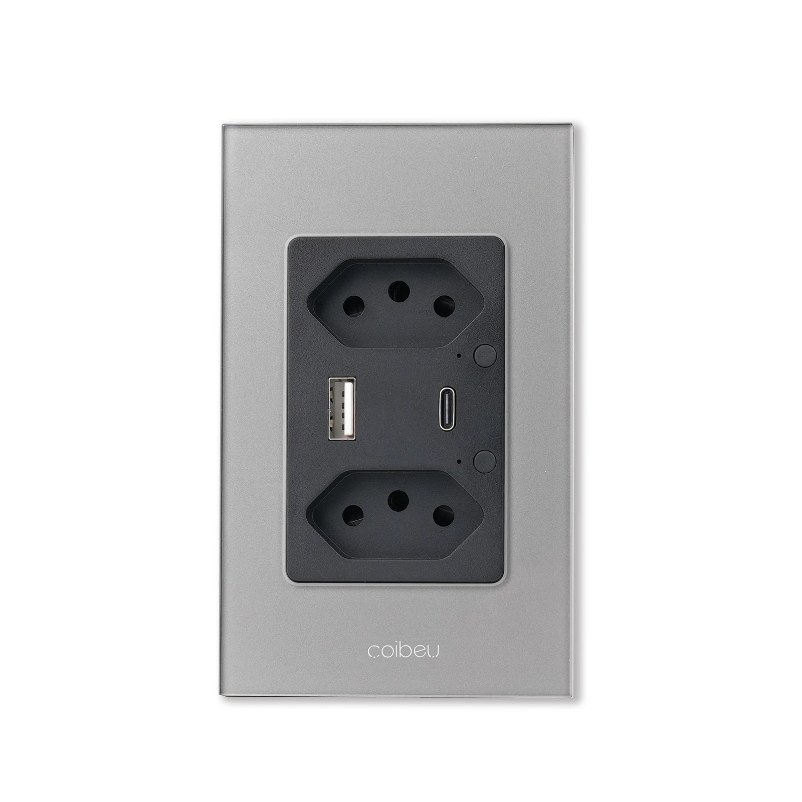 Interruptor Touch Smart Wi-Fi com Tomada USB – Compatível com Alexa, Google e Tuya