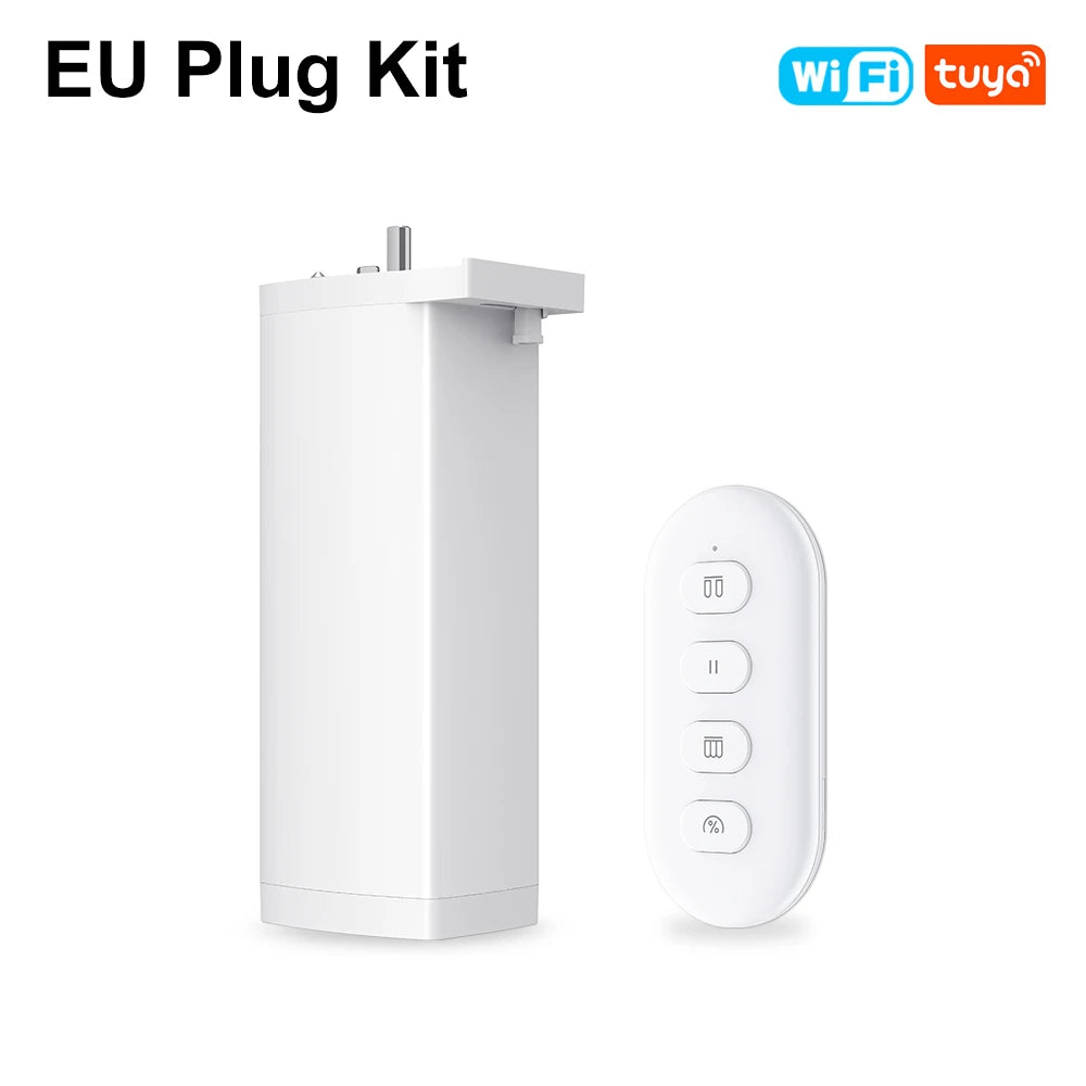 Motor de Cortina Elétrica Tuya 150mm – ZigBee/Wi-Fi Silencioso