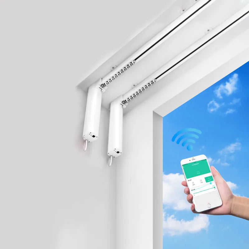 Motor de Cortina Vertical Automatizada | Sistema Inteligente com App Tuya e Controle Remoto