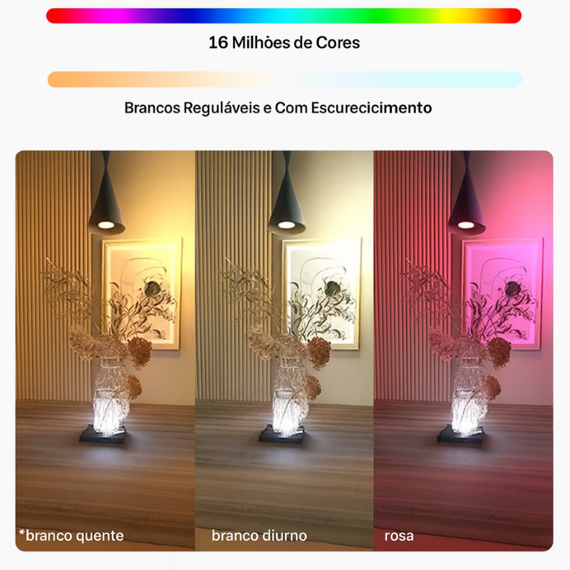 Lâmpada led Inteligente embutir GU10 Wi-Fi/Zigbee – Controle por Voz Alexa/Google