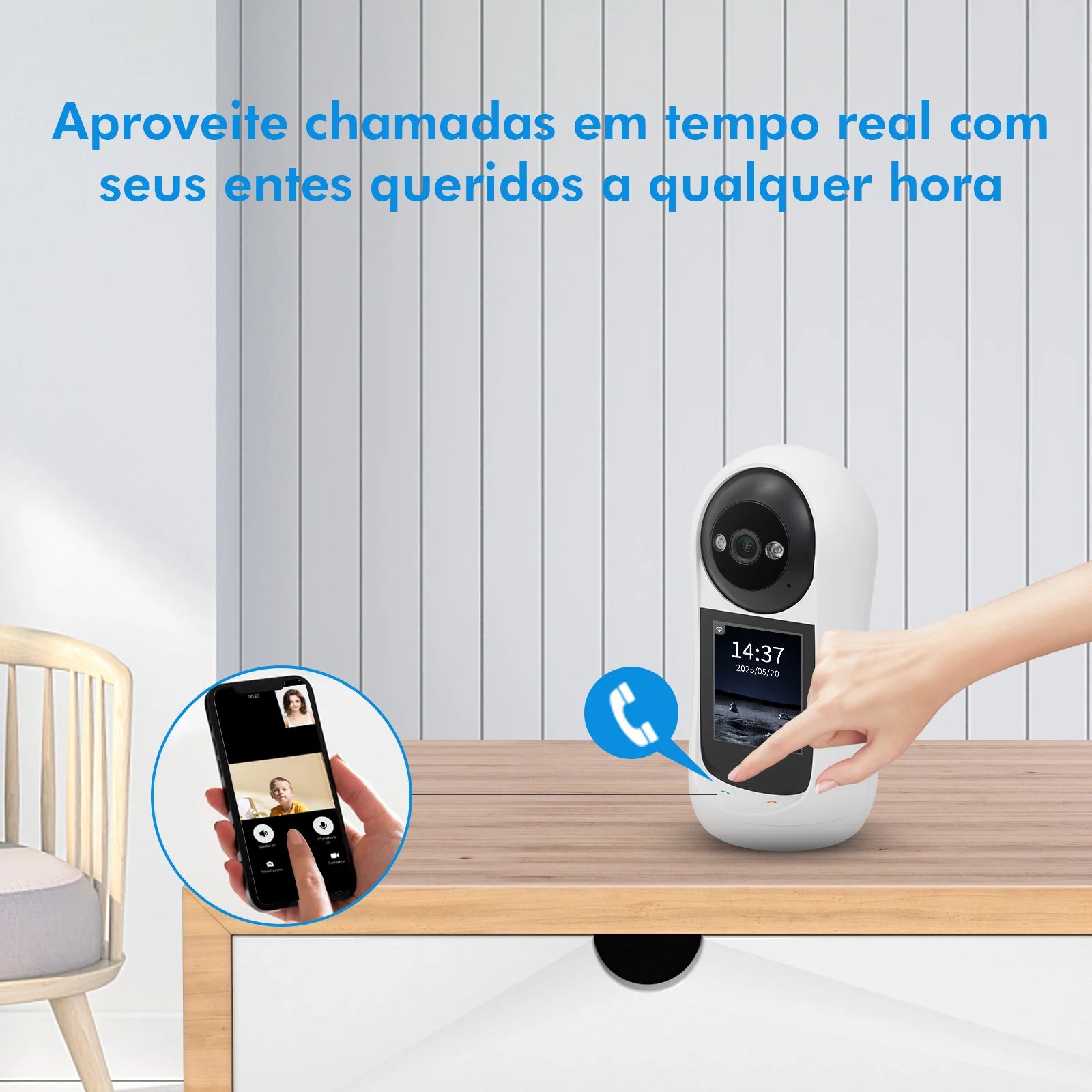 Câmera Wi-Fi Icsee para Bebês e Segurança | Monitor IP 360° com Áudio e Visão Noturna — Envio do Brasil