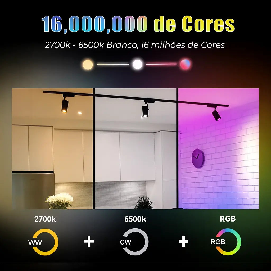 Lâmpada led Inteligente embutir GU10 Wi-Fi/Zigbee – Controle por Voz Alexa/Google