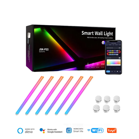 Luminária de Parede RGBIC Tuya | CHEGIT L0729 24W — DIY, Music Sync, Alexa/Google