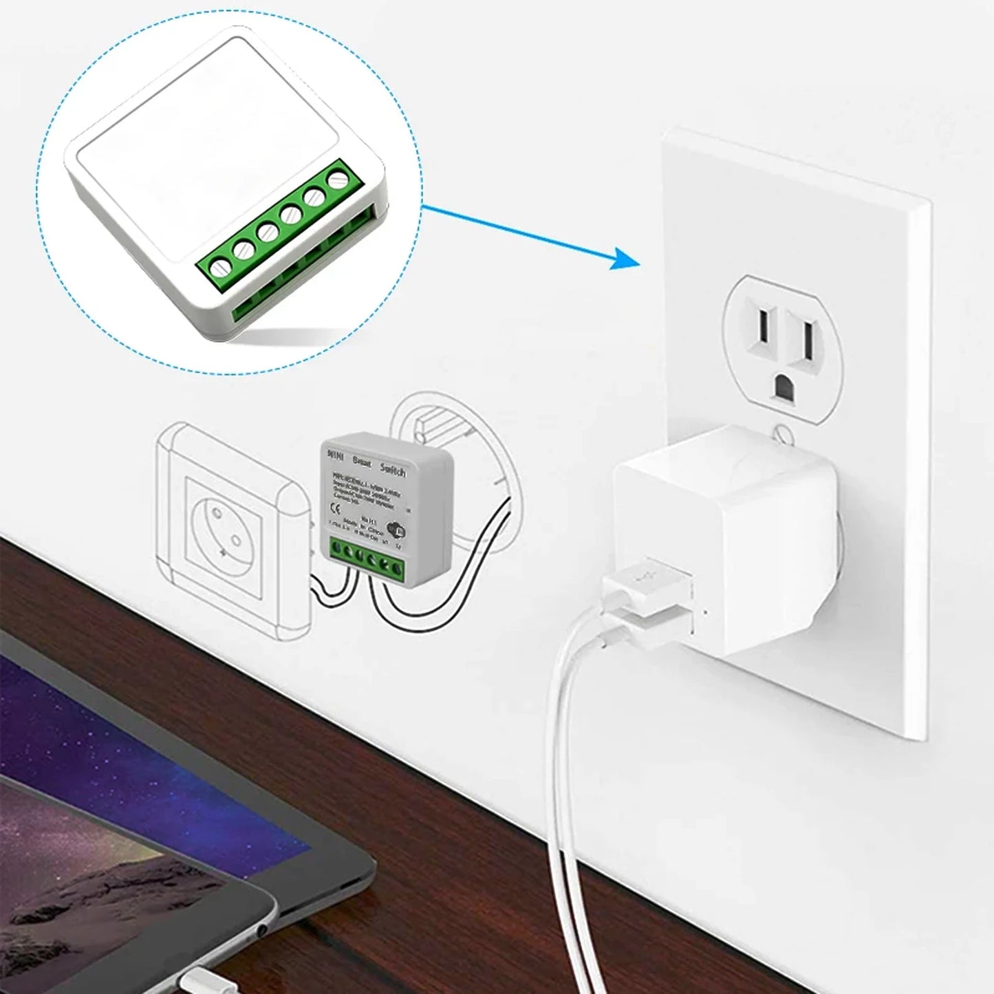 Mini Interruptor Wi-Fi Aitek Alpha-701 | Automação Fácil e Rápida | Compre Online