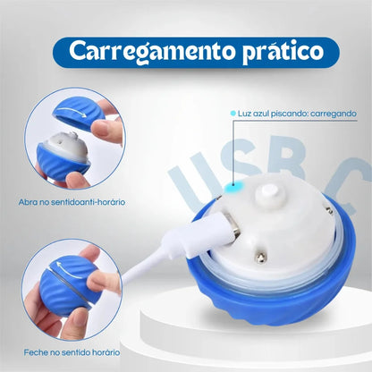 Bola de Salto Inteligente para Pets Brinquedo Automático Rotação Frete Grátis + 5% OFF