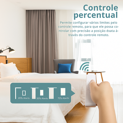 Cortina Inteligente Zemismart Wi-Fi | Automação por Voz e App