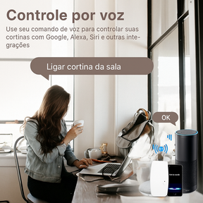 Cortina Inteligente Zemismart Wi-Fi | Automação por Voz e App