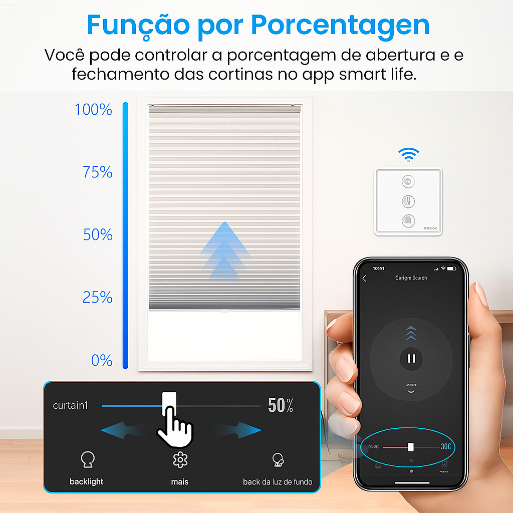 Interruptor de Cortina LoraTap – Controle Inteligente por Botão