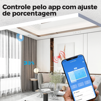 Cortina Inteligente MOES ZigBee | Automação com Sensor de Luz | Alexa e Google | Frete Grátis