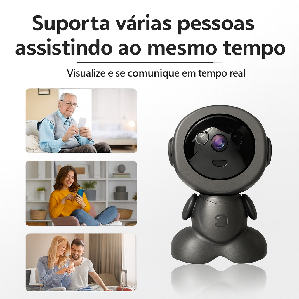 Câmera Inteligente Wi-Fi Cugo 8MP | Visão Noturna e Áudio Bidirecional
