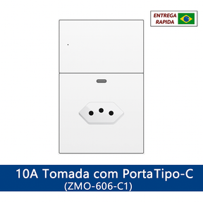 Tomada Inteligente Zigbee com Interruptor e Porta USB-C – Zemismart 10A/20A, Controle por App Tuya