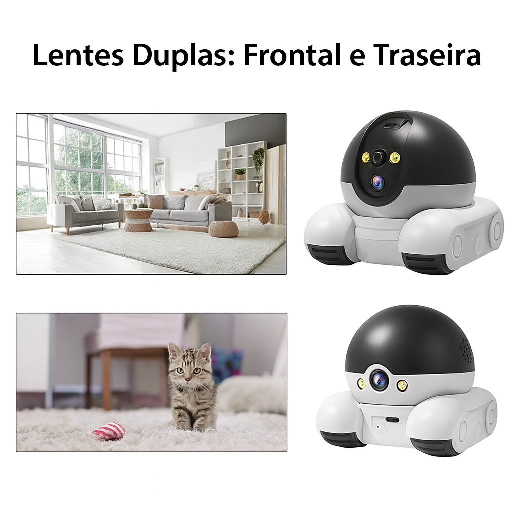 Câmera AIOOK C18 8MP Dual Lens IP66 | Visão 360°, IA Humanoide, Áudio Bidirecional