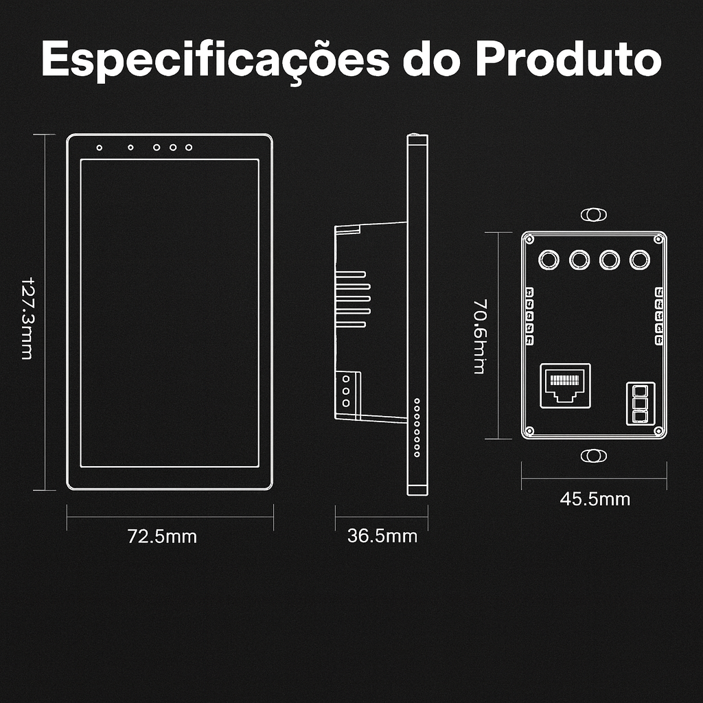 Painel Smart 5 MOES " com Alexa Integrada | Gateway Zigbee + Controle de Cenas (TPP05-Z US)