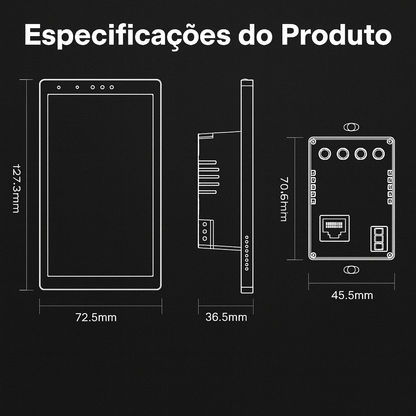 Painel Smart 5 MOES " com Alexa Integrada | Gateway Zigbee + Controle de Cenas (TPP05-Z US)