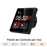Painel de Controle Central Smart 4 com Tela Touch – Wi-Fi, Comando por Voz e Gateway ZigBee Integrado