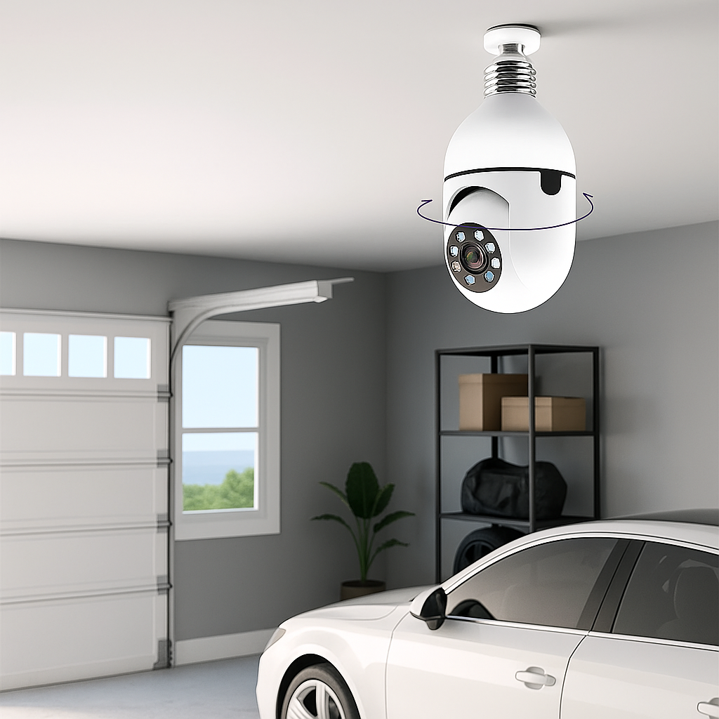 Câmera IP Smart Yoosee Tipo Lâmpada | Full HD 360º Wi-Fi com Visão Noturna Colorida