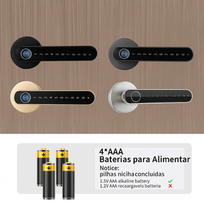 Fechadura Biométrica KingKu – Smart Lock com Impressão Digital e Senha