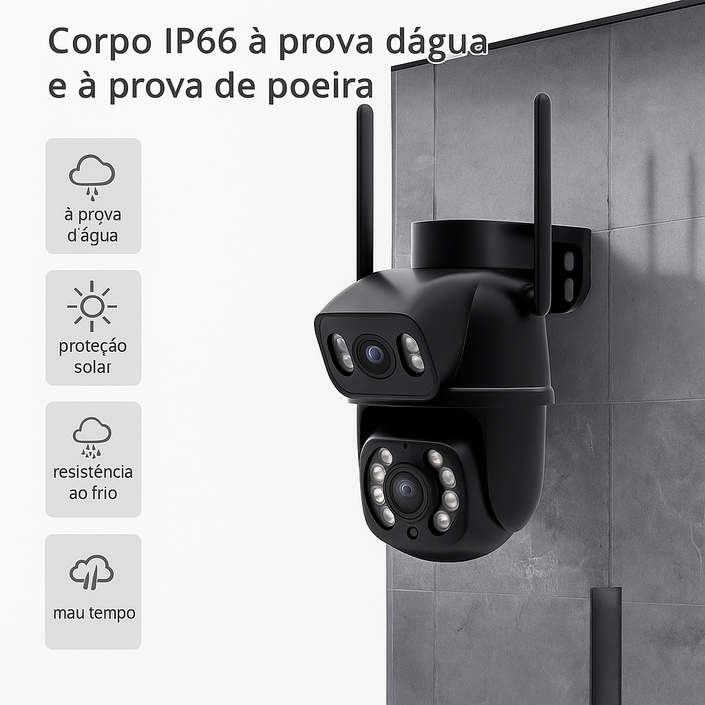 Câmera Smart Wi-Fi COIBEU 4K/6MP – Segurança 360°, App Mobile e Conectividade Bluetooth